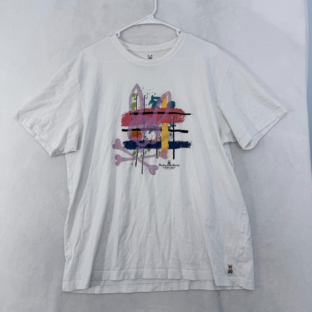 Psycho Bunny T Shirt Mens 8 2XL White Graphic